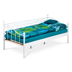 AUTRONIC BED-1905 WT posteľ jednolôžková 90x200, kovová konštrukcia, biely matný lak